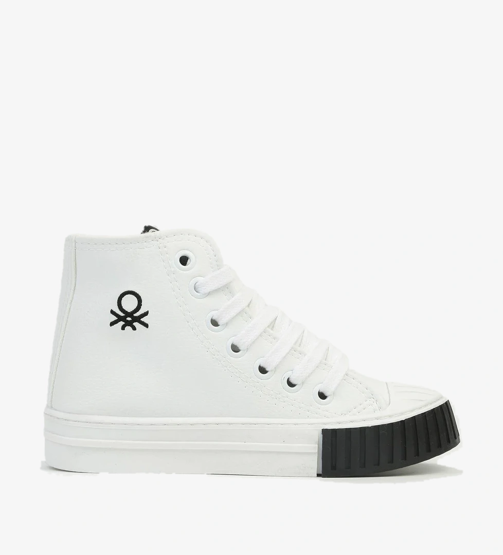 Benetton ®| BN-90560 - 3114 Beyaz Siyah - Çocuk Spor Ayakakbı model görseli