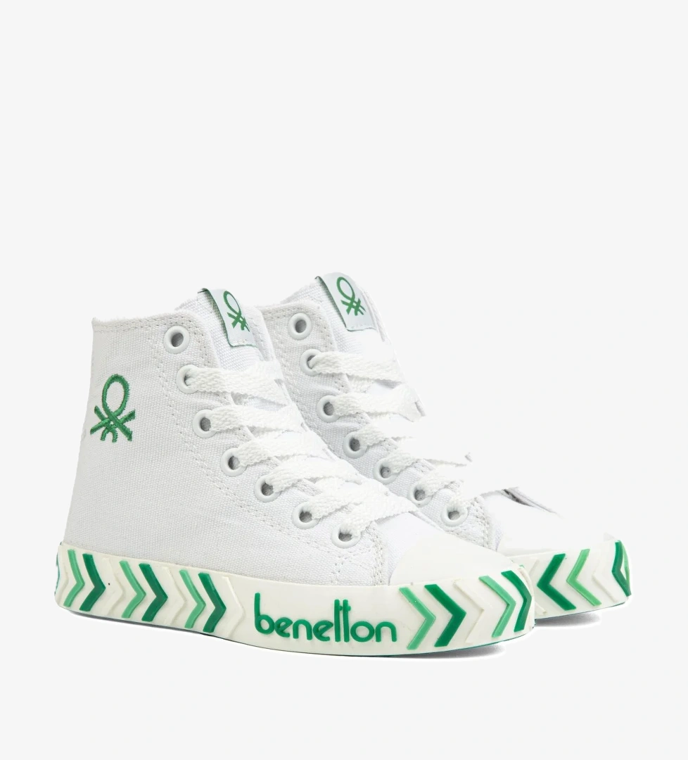 ® | BN-90636- Beyaz Yesil - Çocuk Spor Ayakkabı
