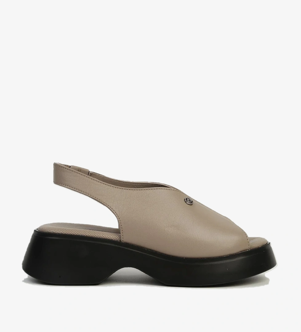 Pierre Cardin Vizon Siyah Deri Kadın Topuklu Ayakkabı Pc-7390 model görseli