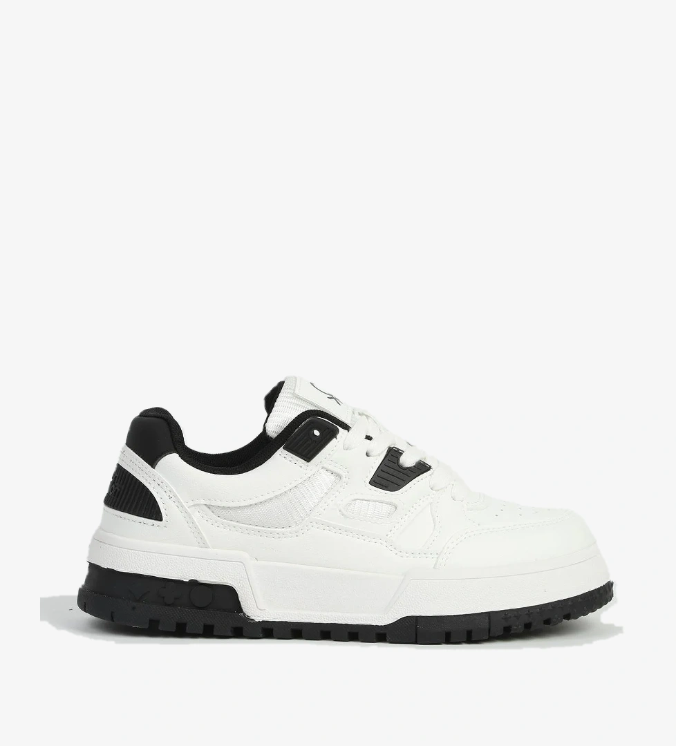 Beyaz Siyah Kadın Spor Ayakkabı İTHAL BNI-12158