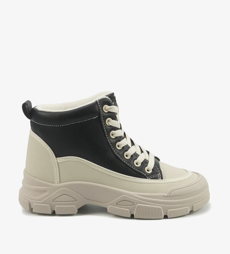 INT1223K024-KRK 5PR Siyah Kadın Sneaker Bot - Görsel 1