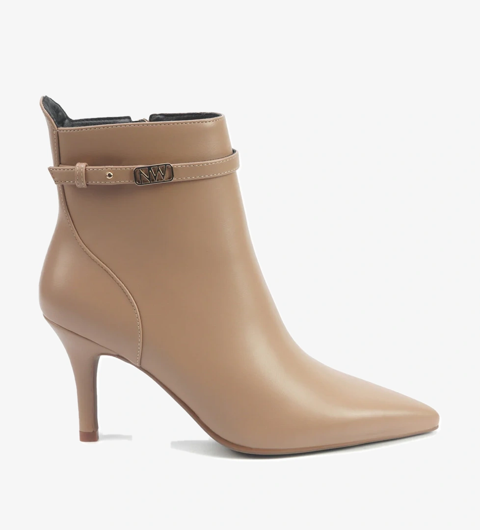 THANDI 5PR Bej Kadın Topuklu Bot - Görsel 1