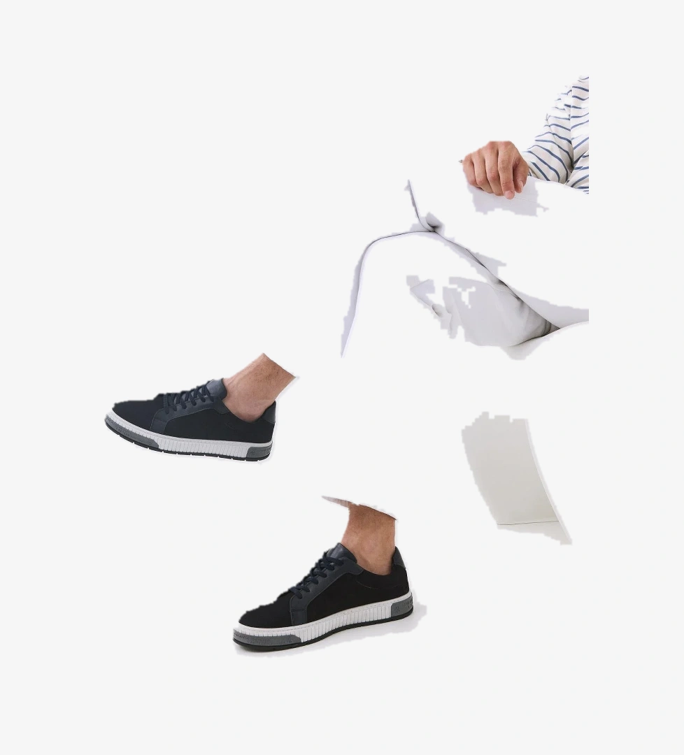 Erkek Nubuk Deri Lacivert Günlük Ayakkabı