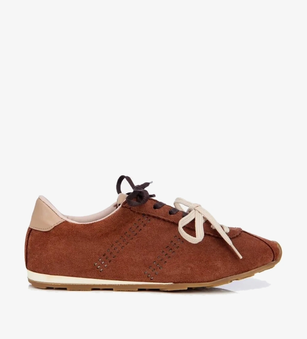 Kadın Süet Kahverengi Spor Ayakkabı