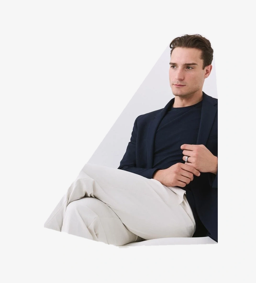 Erkek Deri Lacivert Hafif Tabanlı Spor Ayakkabı - Görsel 1