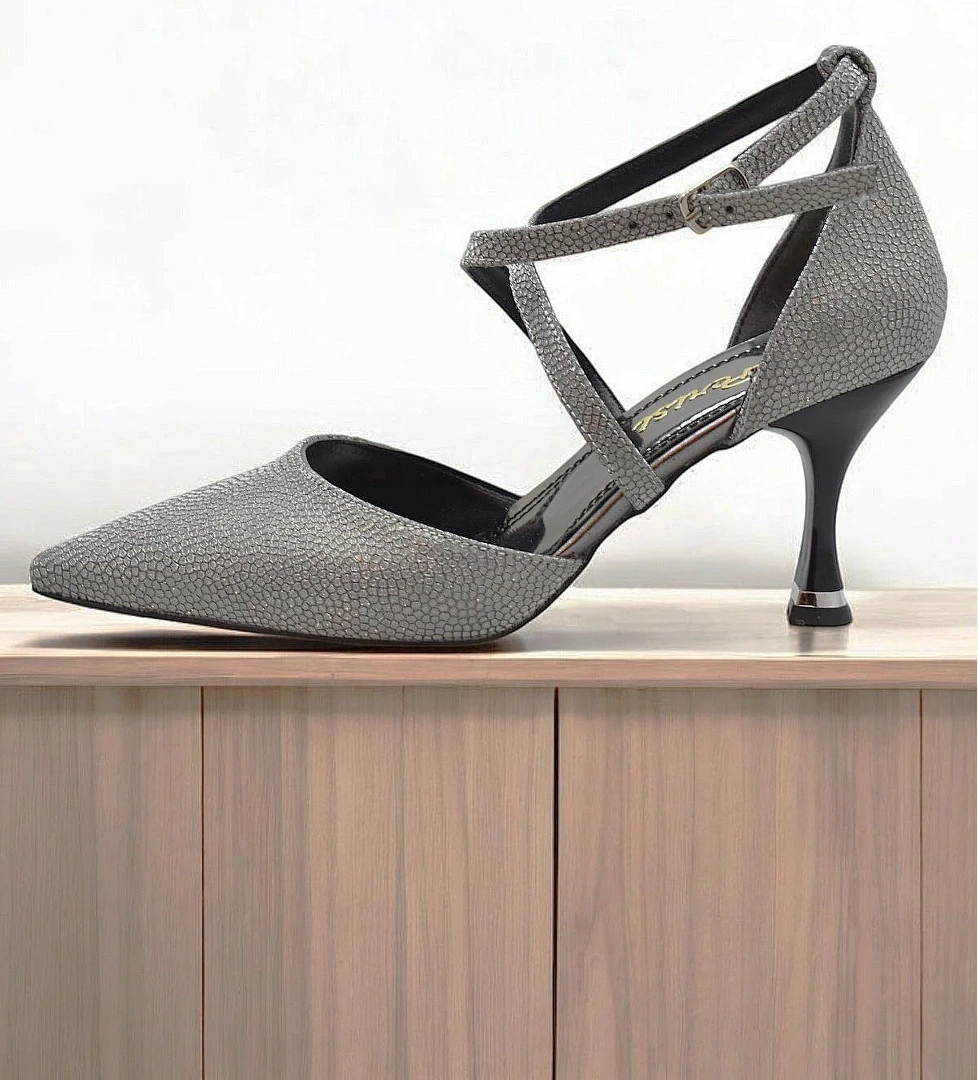 9825 Kadın Topuklu Ayakkabı 8 cm Abiye Düğün Nişan Kına Gecesi Ayakkabısı - Görsel 1