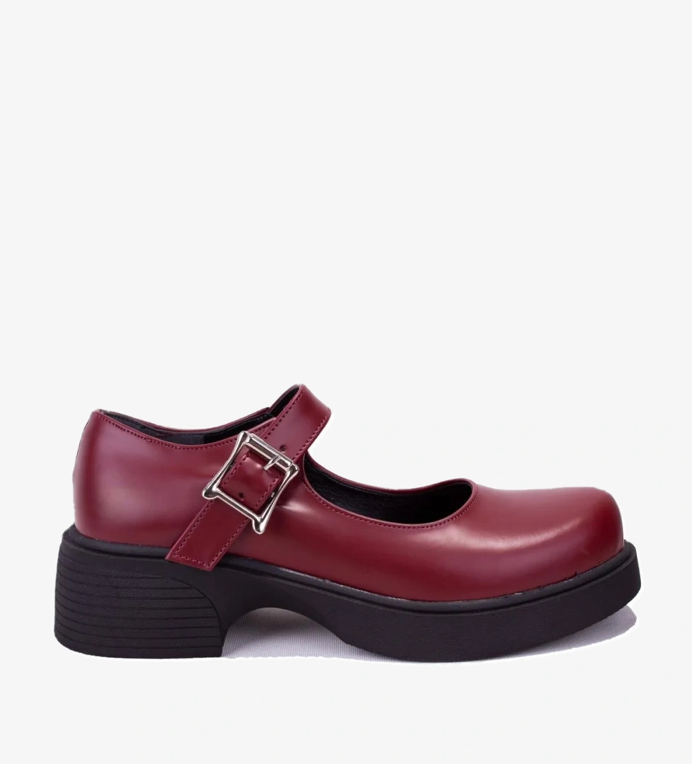 DZA07-1004213 Bordo Günlük Spor Klasik Kadın Ayakkabı - Görsel 1