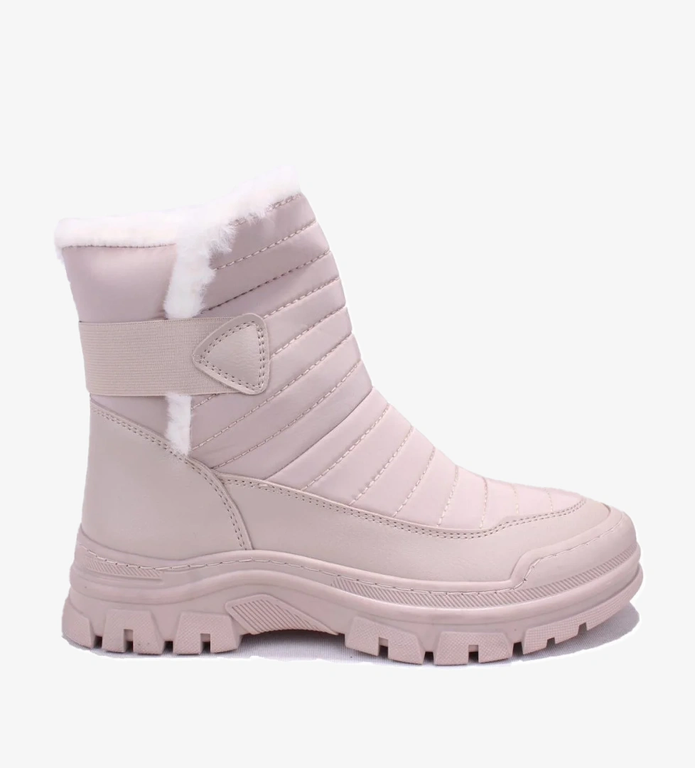 DZA07-627589 Bej Ortopedik Günlük DüzTopuk Kadın Bot - Görsel 1