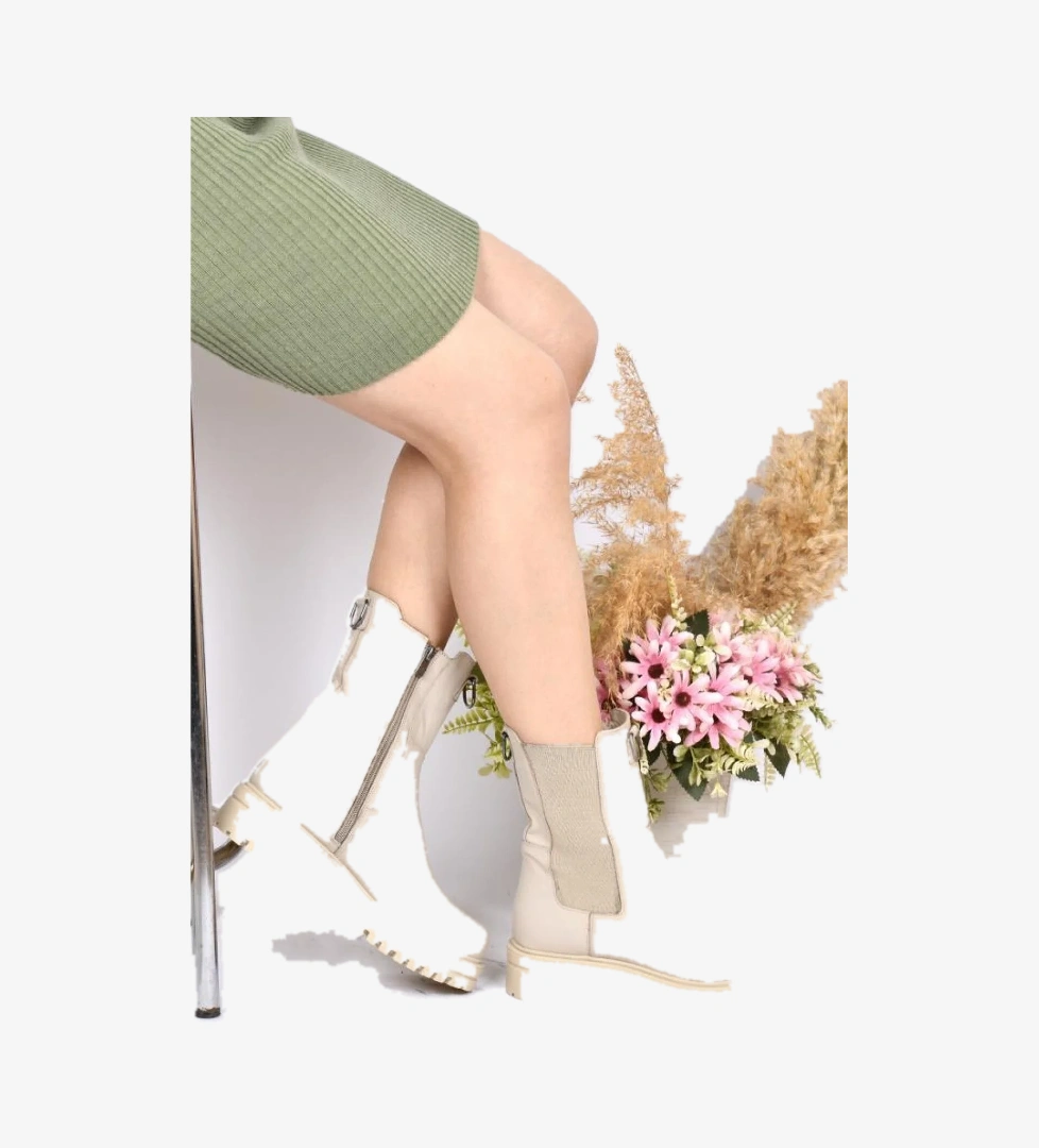 66179 Kadın Günlük Hakiki Deri Bot