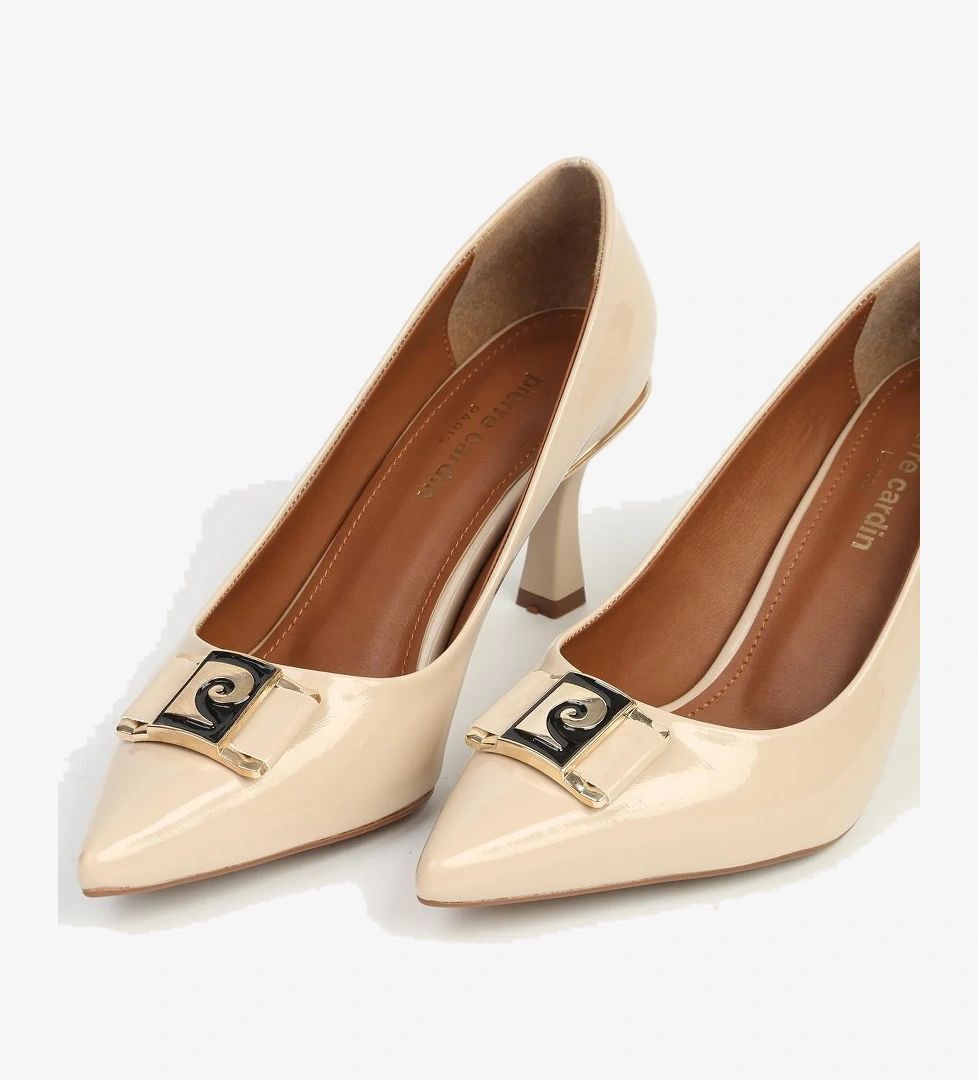 Bej Rugan Topuklu Ayakkabı PC-54966 - Görsel 1