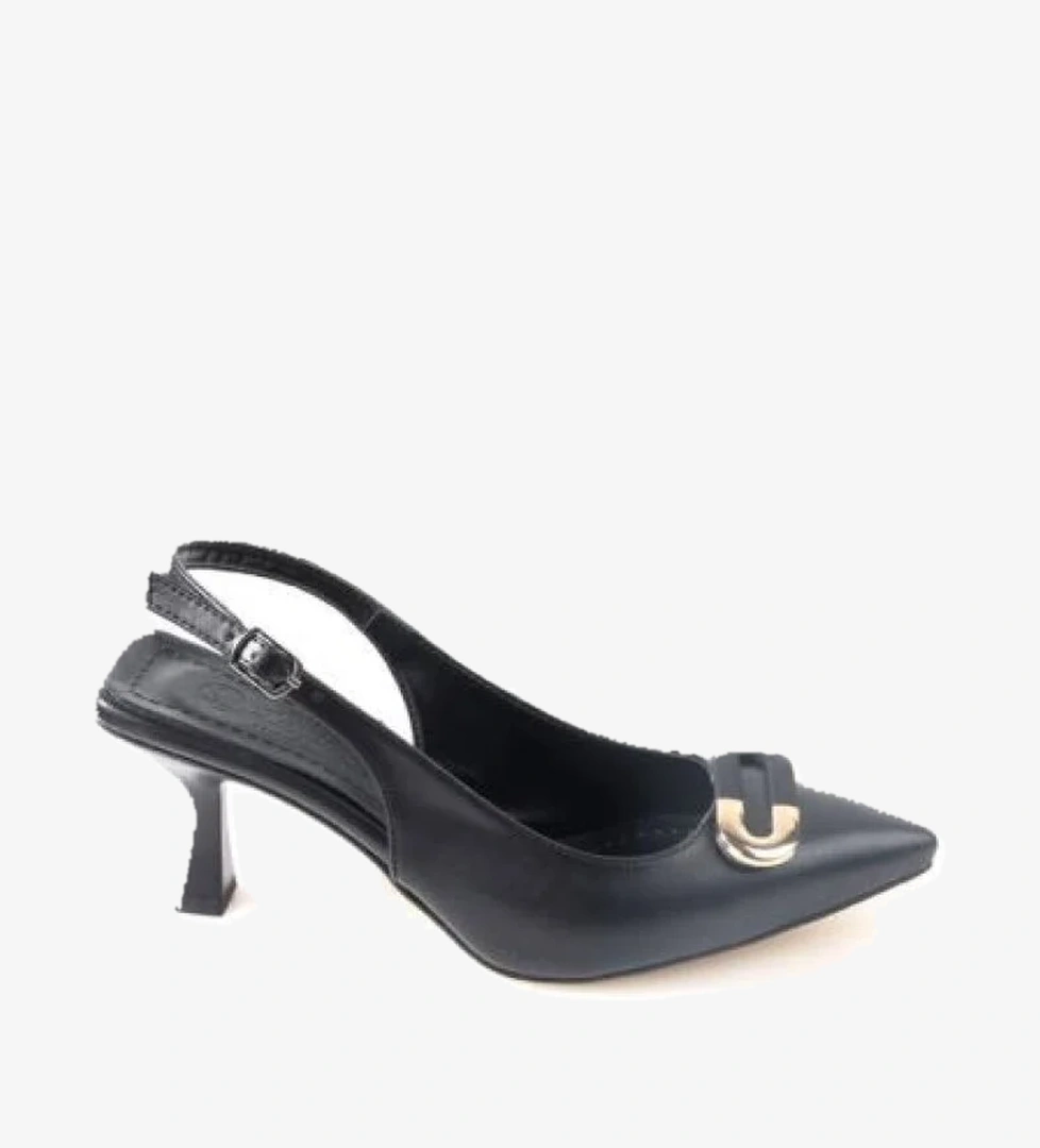 La Pia 02846 6 Cm Topuklu Arkası Arkası Açık Kadın Stiletto Ayakkabı - Görsel 1