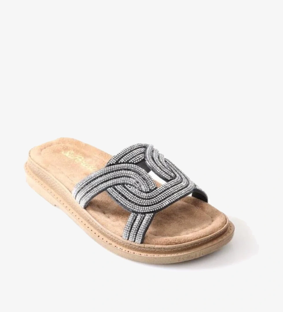 Sprs 02836 Günlük Kadın Taşlı Terlik