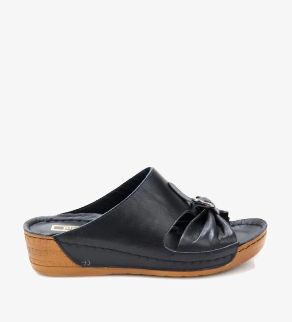 Pisagor Ps-32730 Ortopedik Kadın Hakiki Deri Terlik - Görsel 1