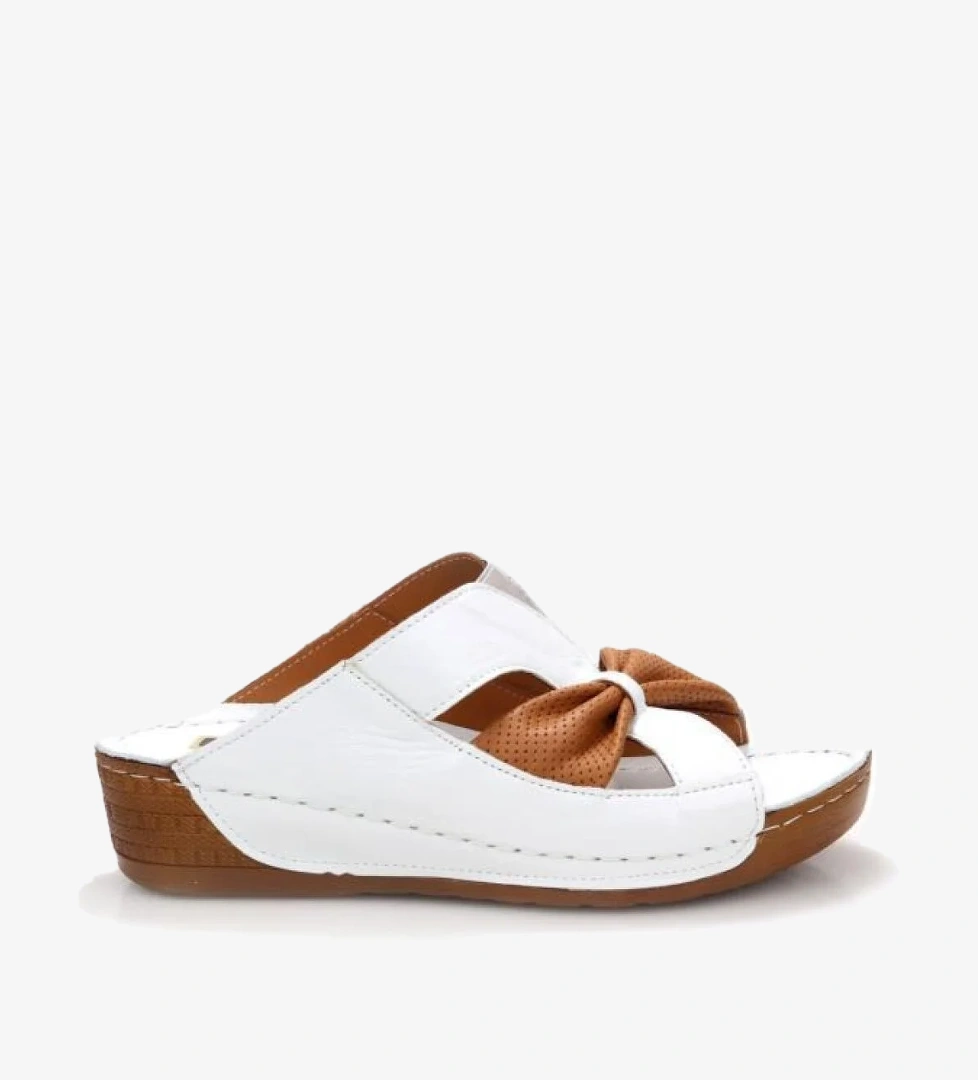 Pisagor Ps-32710 Ortopedik Kadın Hakiki Deri Terlik - Görsel 1