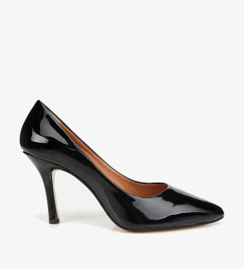 Kadın Rugan Deri Siyah Stiletto - Görsel 1