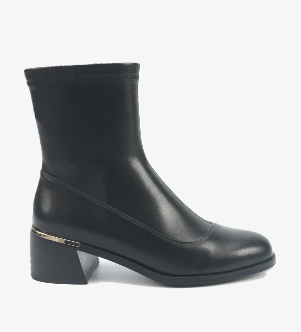 STRADA 5PR Siyah Kadın Kovboy Bot - Görsel 1