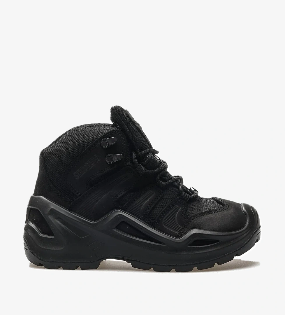 Erkek Hakiki Deri Su Geçirmez Tactical Postal Bot (36-40) 24k G3102ns Siyah Nubuk - Görsel 1