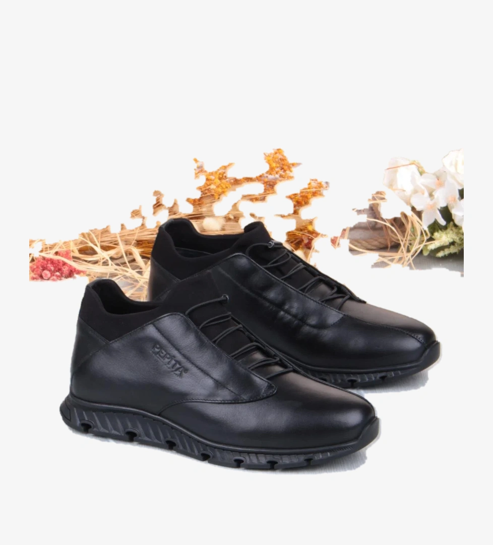 Pepita 4781 Rahat Lastikli Kauçuk Taban Hakiki Deri Erkek Ayakkabı model görseli