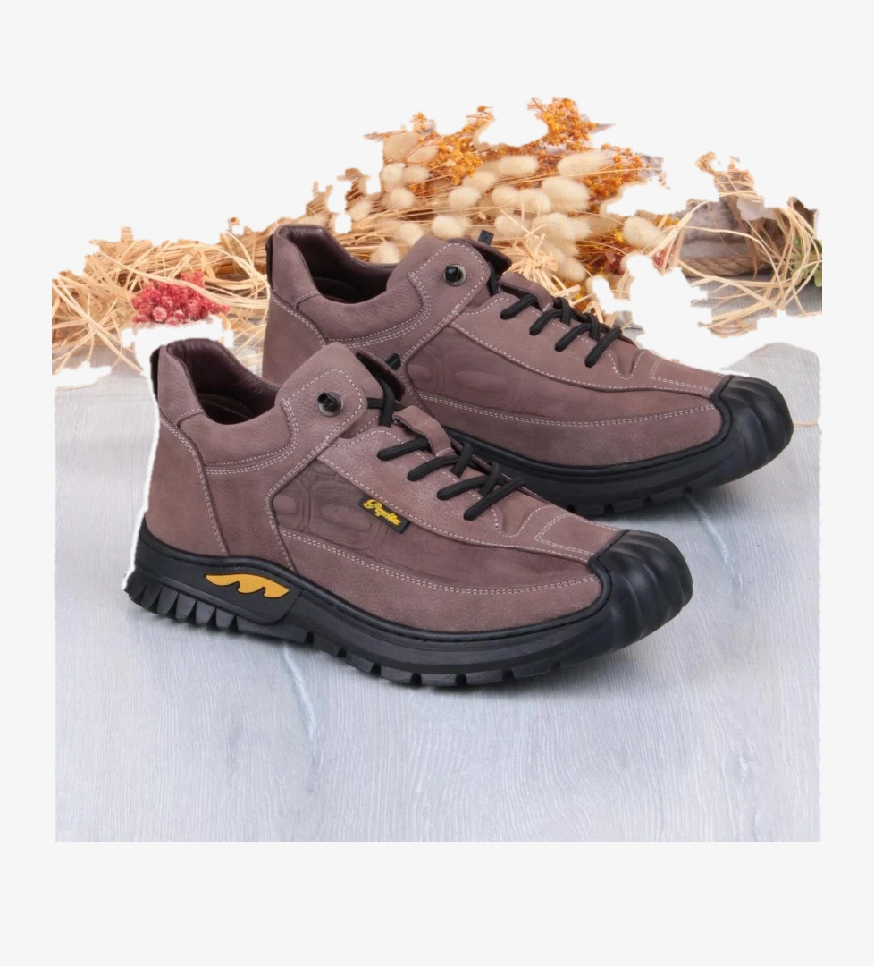 Pepita 1040 Rahat Lastik Bağçıklı Kauçuk Taban Nubuk Hakiki Deri Erkek Ayakkabı model görseli