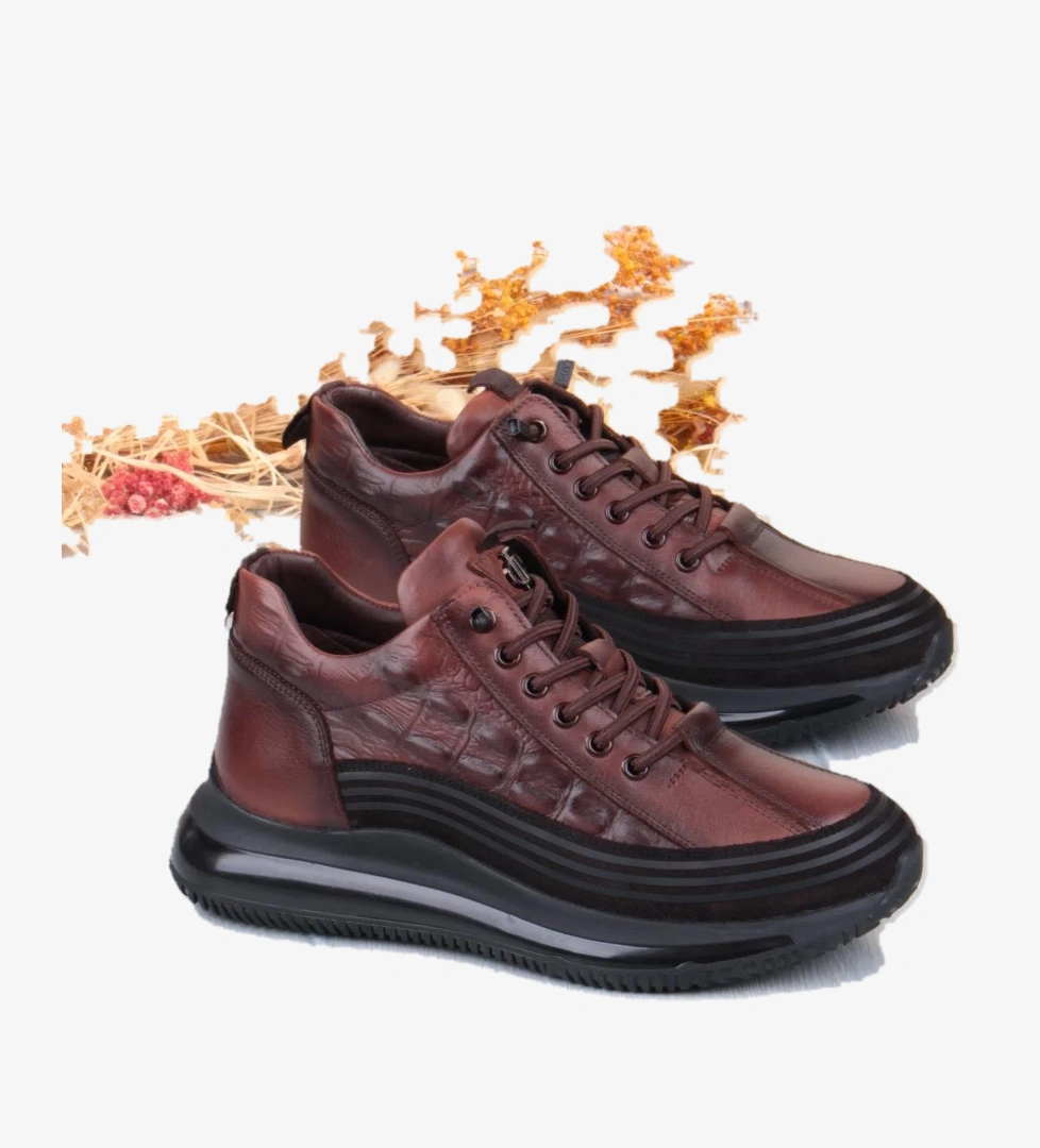 Pepita E053 Rahat Lastik Bağçıklı Kalın Air Taban Hakiki Deri Erkek Ayakkabı model görseli