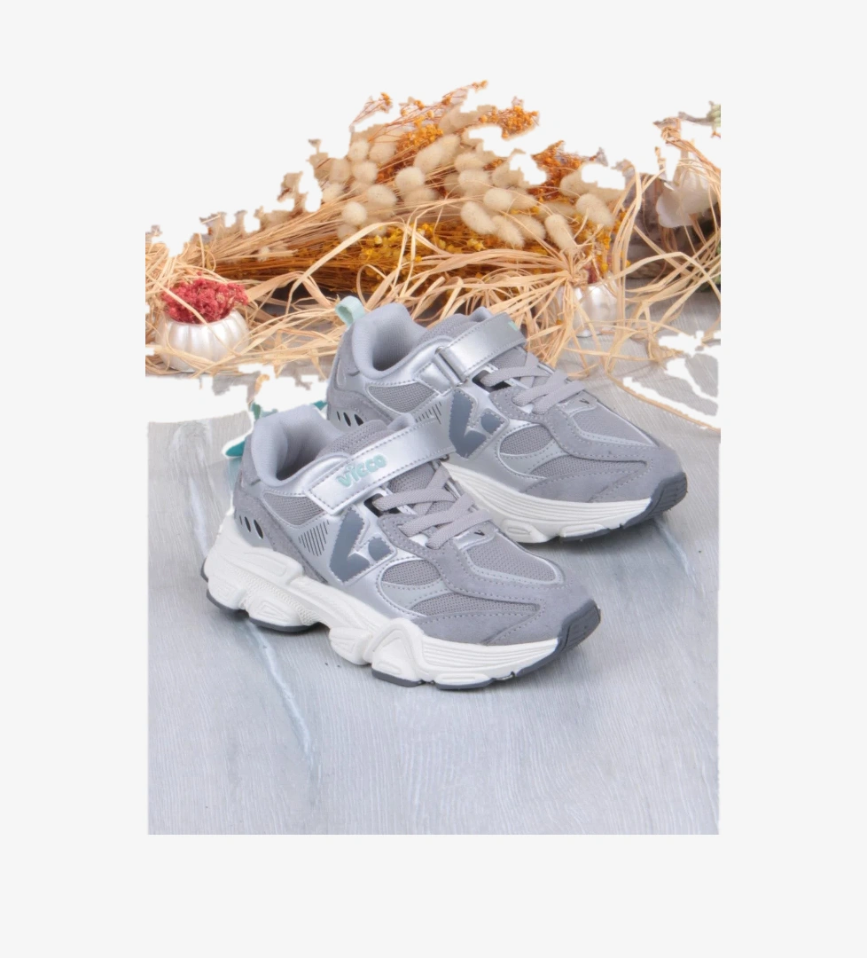 346.F25K.200 Wild Gri Sneaker Kız Çocuk Ayakkabı - Görsel 1