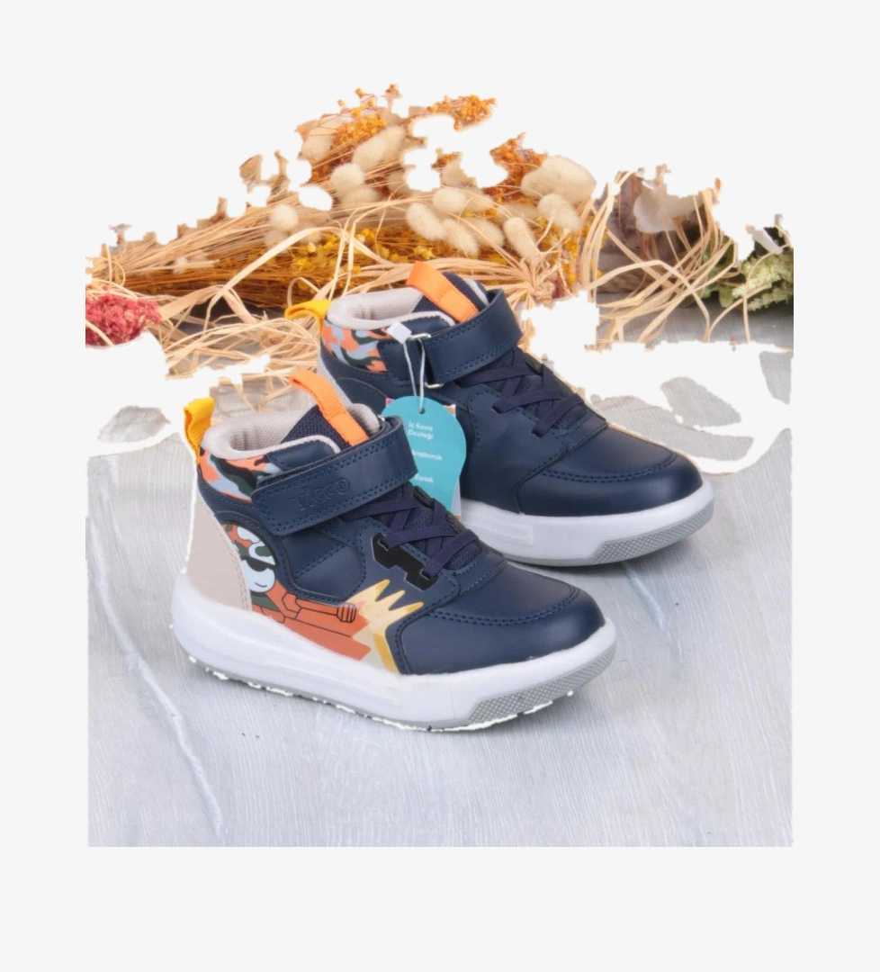 946.B25K.435 Dragus Lacivert Işıklı Erkek Çocuk Bot - Görsel 1