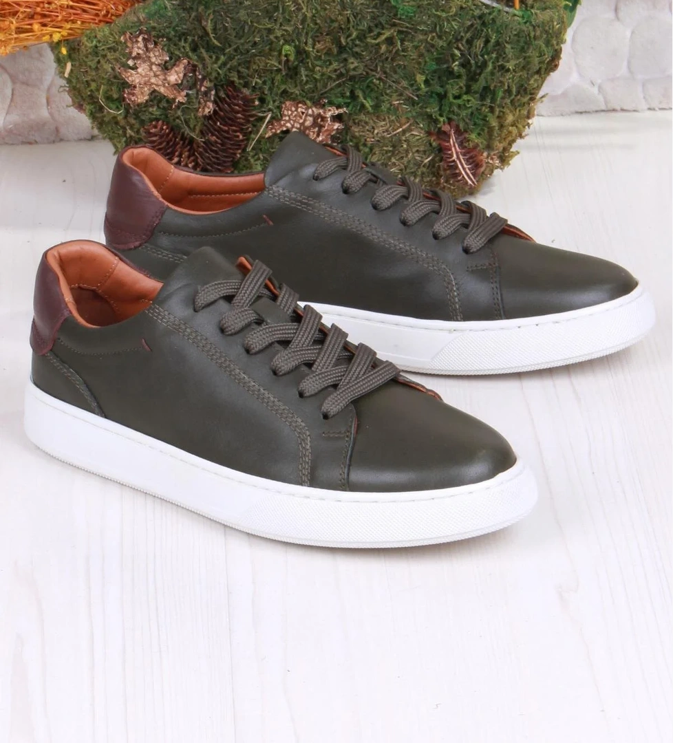 2082 Tkn Rahat Esnek Hakiki Deri Sneaker Erkek Ayakkabı