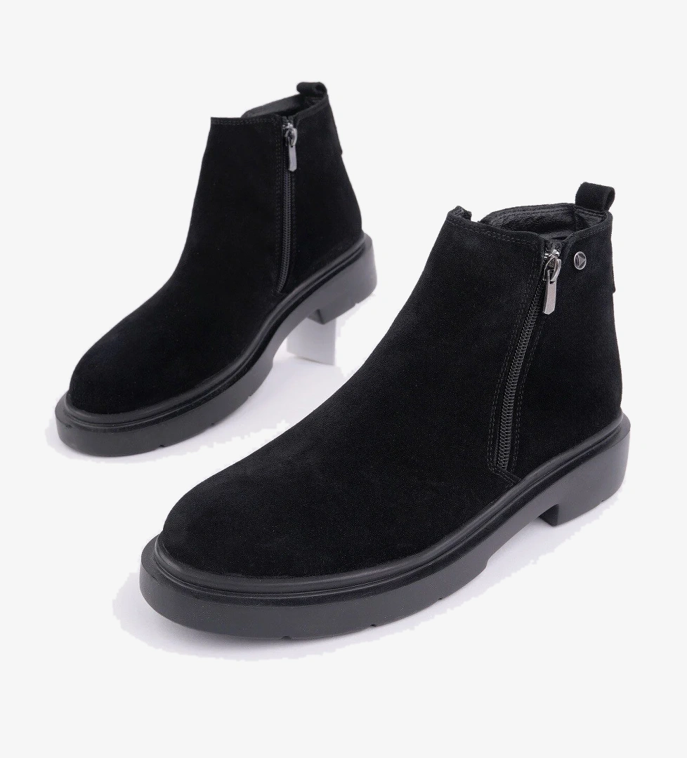 ASTRA Hakiki Deri Çift Fermuarlı Erkek Casual Kışlık Bot