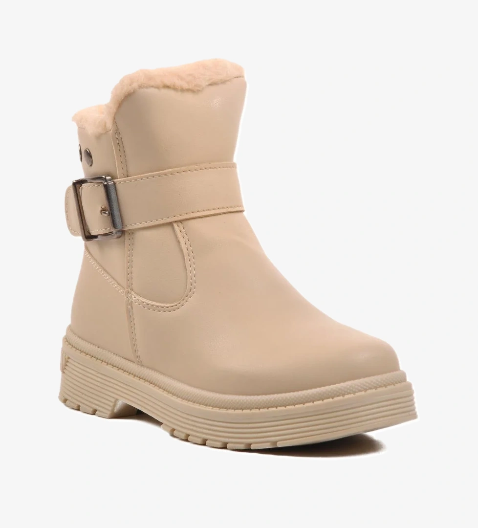 Ayakmod 24064-F Bej İçi Polarlı Kız Çocuk Bot model görseli