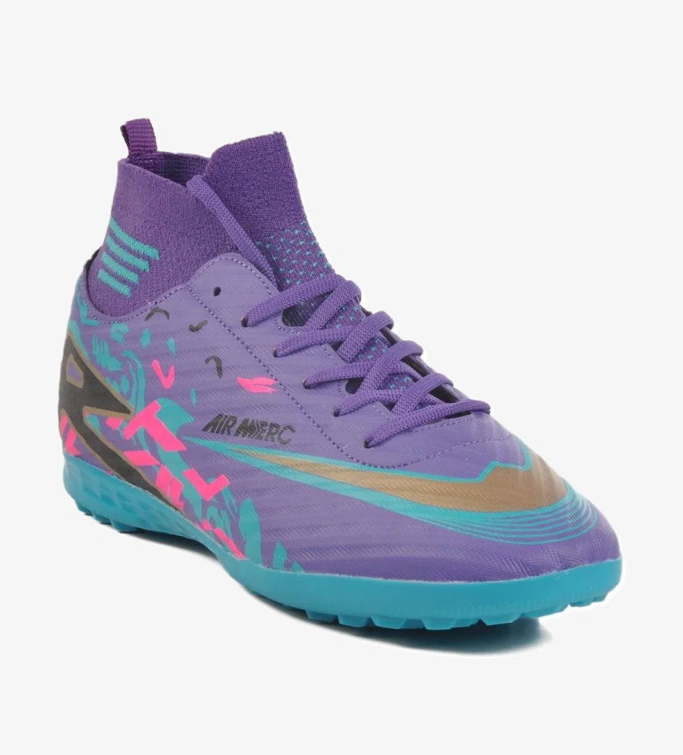 WJ-502 M Mor Çoraplı Halı Saha Ayakkabısı - Görsel 1