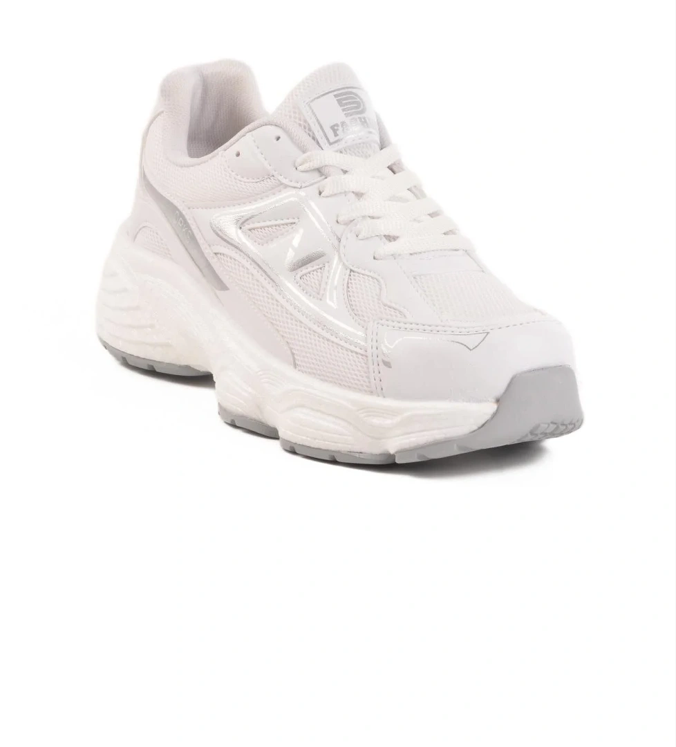 Walkway 182 G Unisex Beyaz-Gri Hafif Esnek Spor Ayakkabı model görseli