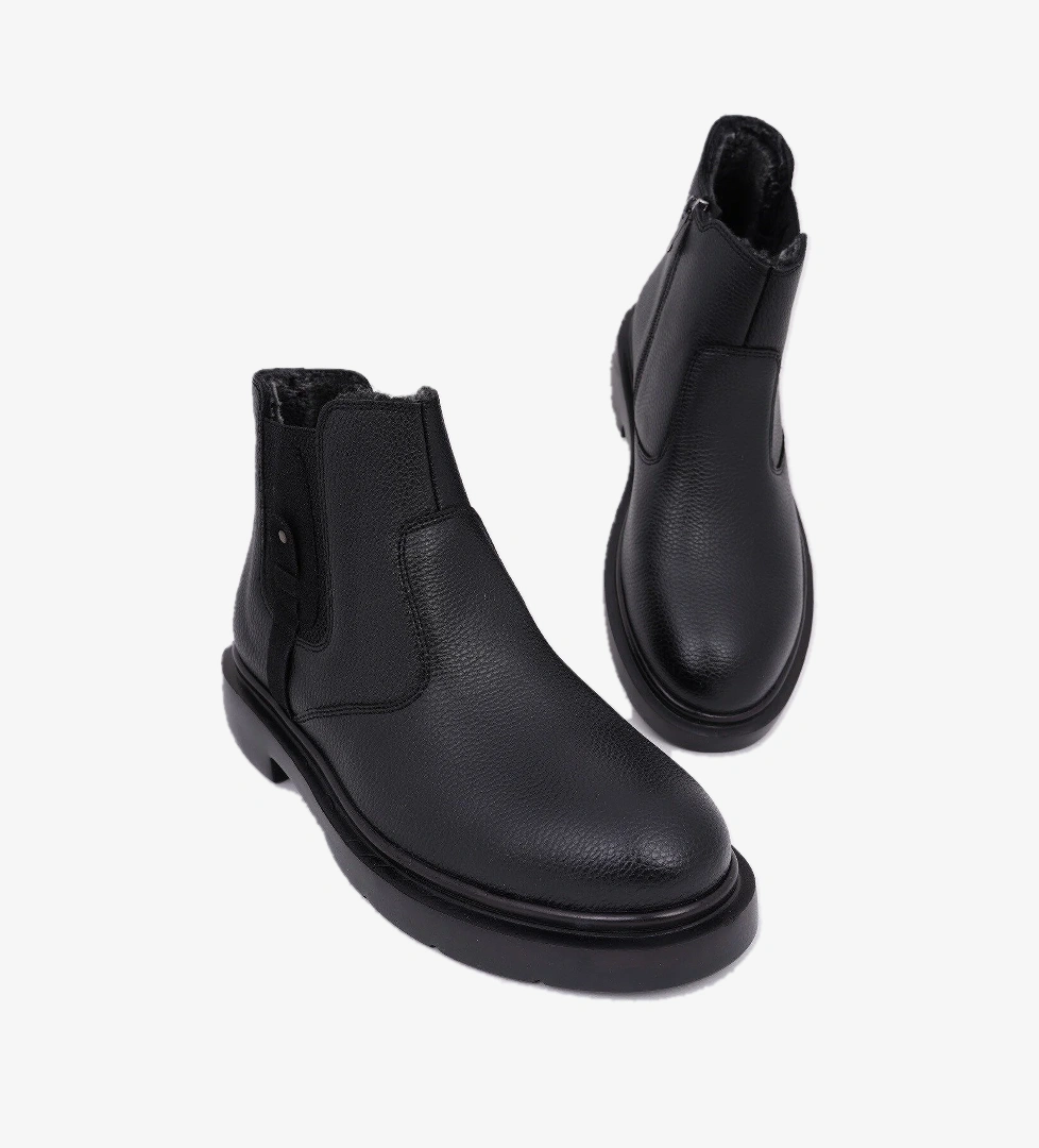 GERALT Fermuarlı İçi Kürklü Erkek Kışlık Bot