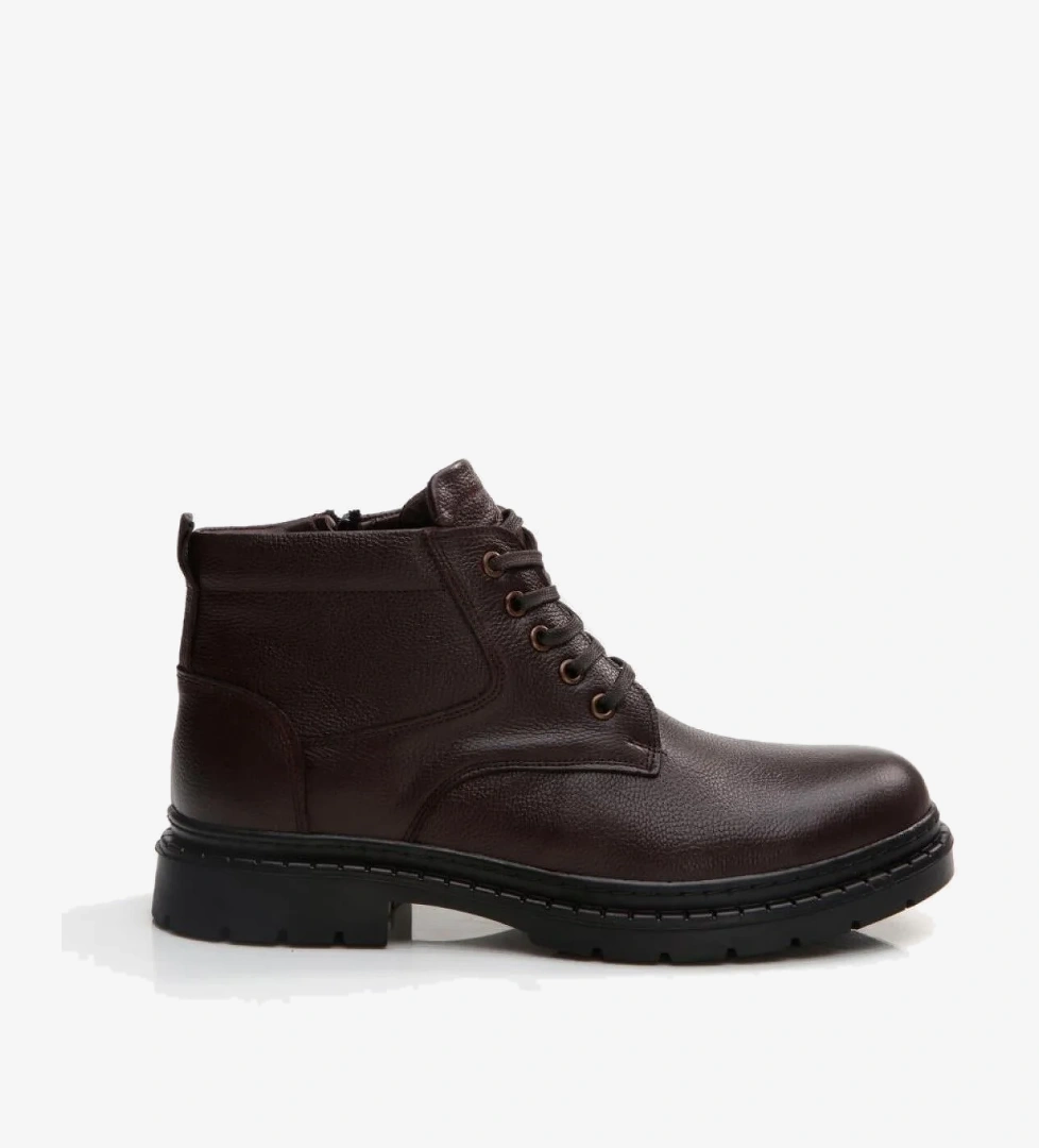 Hakiki Deri Kahve Erkek Günlük Bot - Görsel 1