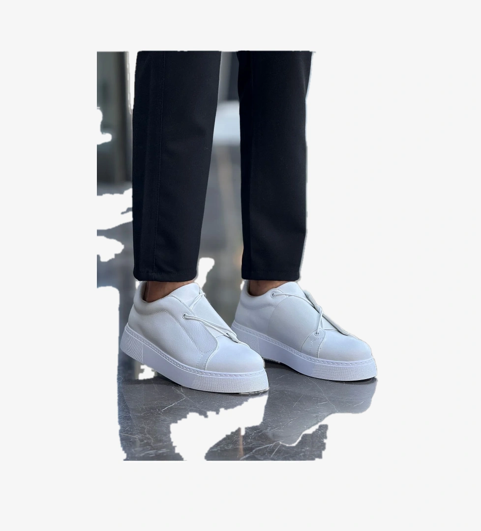 Lastikli Erkek Günlük Ayakkabı Beyaz