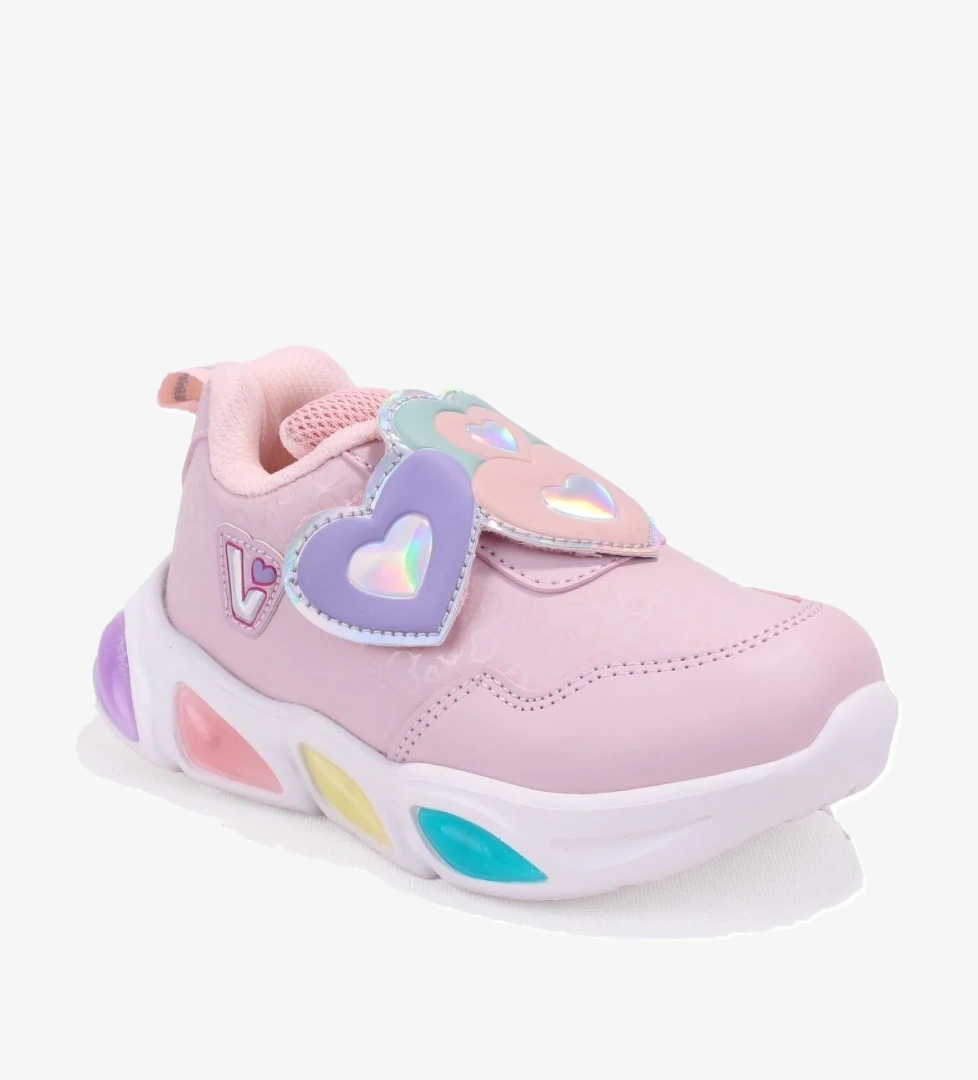 Lovely 346P25K234 Pudra Ortopedik Işıklı Kız Çocuk Spor Ayakkabı - Görsel 1