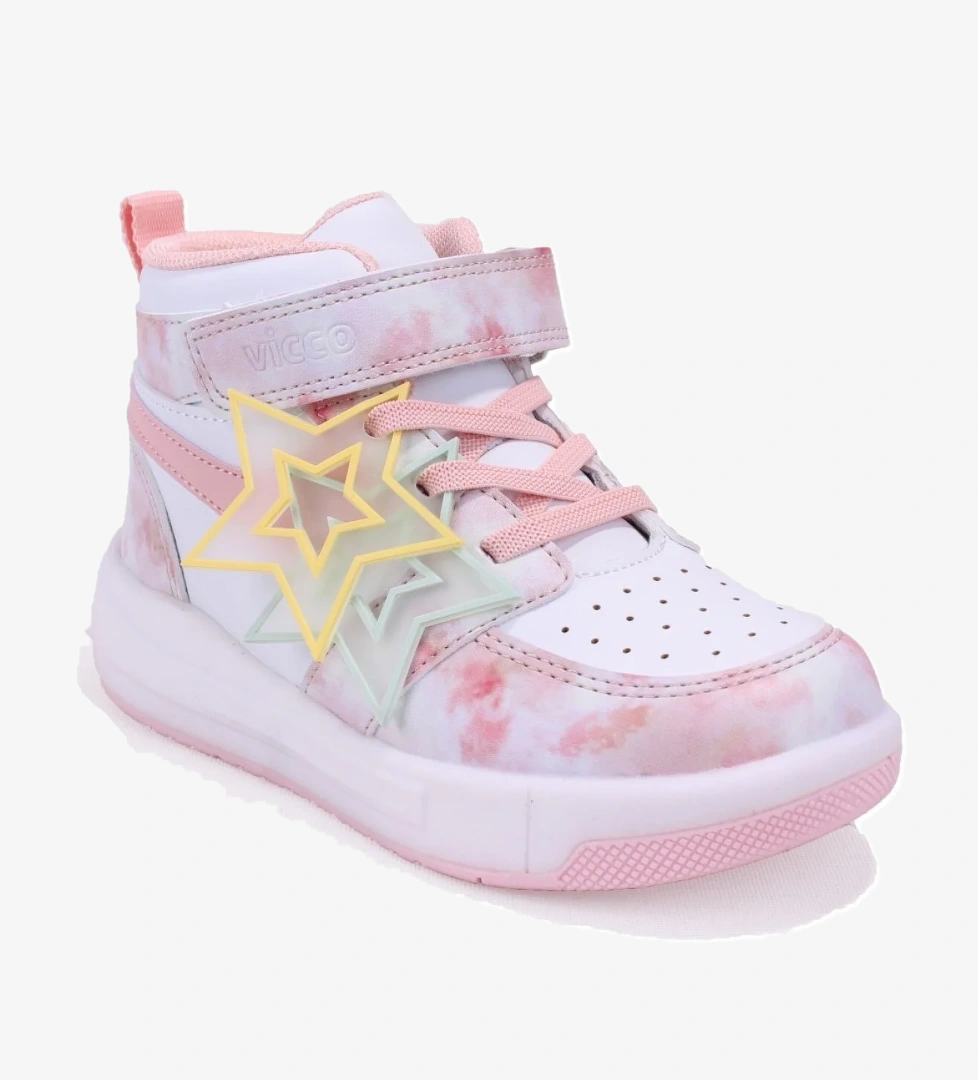 Yenni 946P25K416 Pudra Ortopedik Günlük Işıklı Kız Çocuk Spor Bot