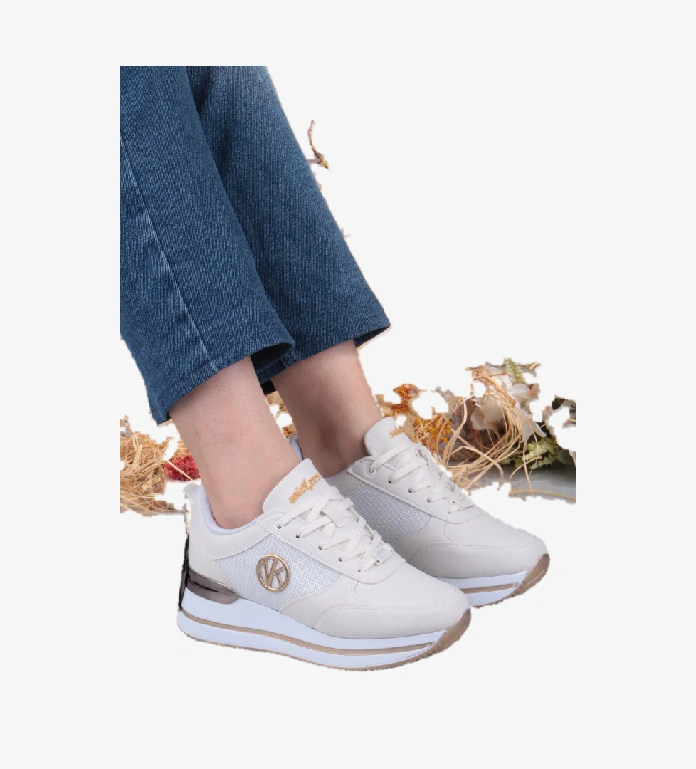 2927 Wks Rahat Hafif Kalın Taban Kadın Spor Ayakkabı - Görsel 1