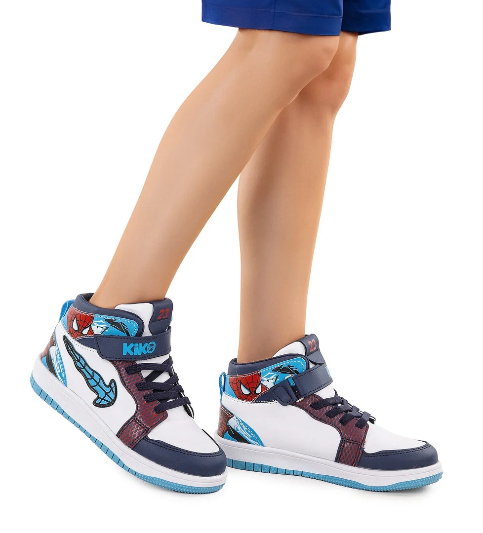 Tesan Cırtlı Günlük Erkek Çocuk Spor Ayakkabı Lacivert - Beyaz - Turkuaz