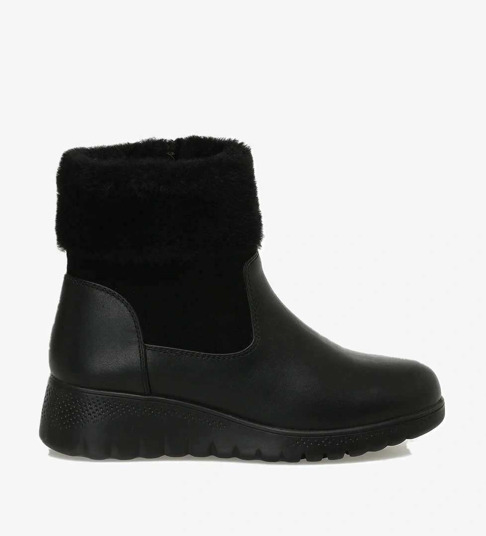 105657.Z5PR Siyah Kadın Dolgu Topuk Bot - Görsel 1