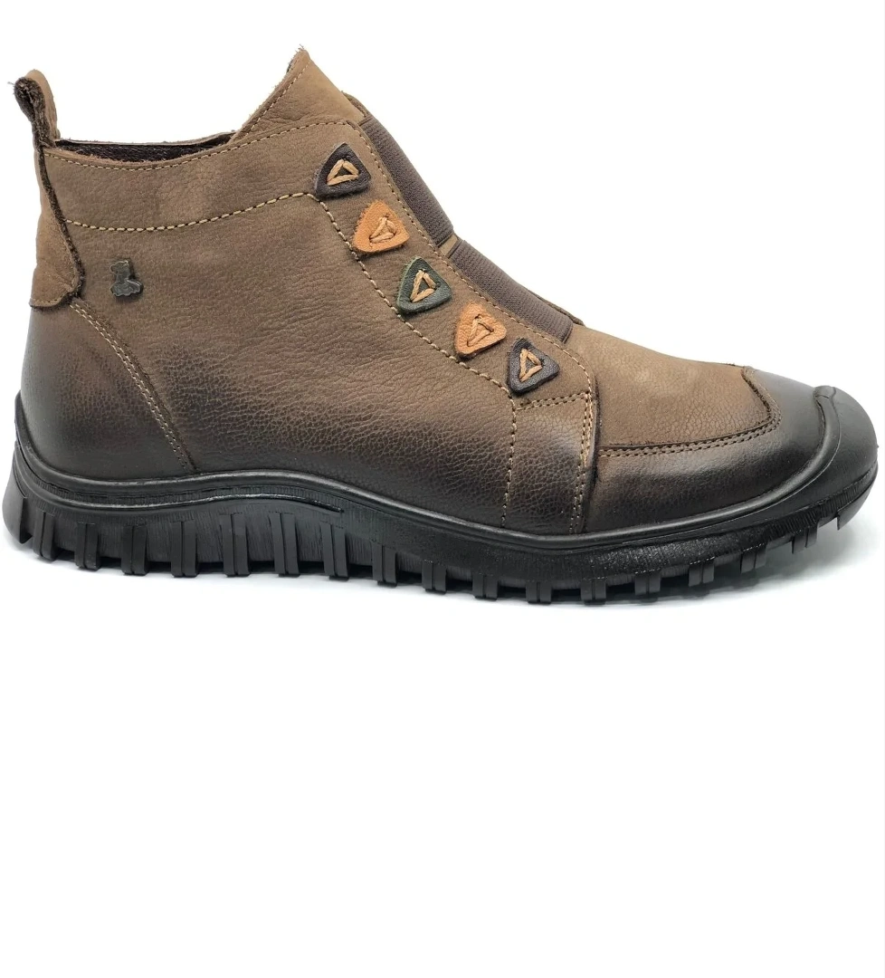 Nikkoolll Hakiki Deri Kaymaz Taban Ortopedik Kadın Bot