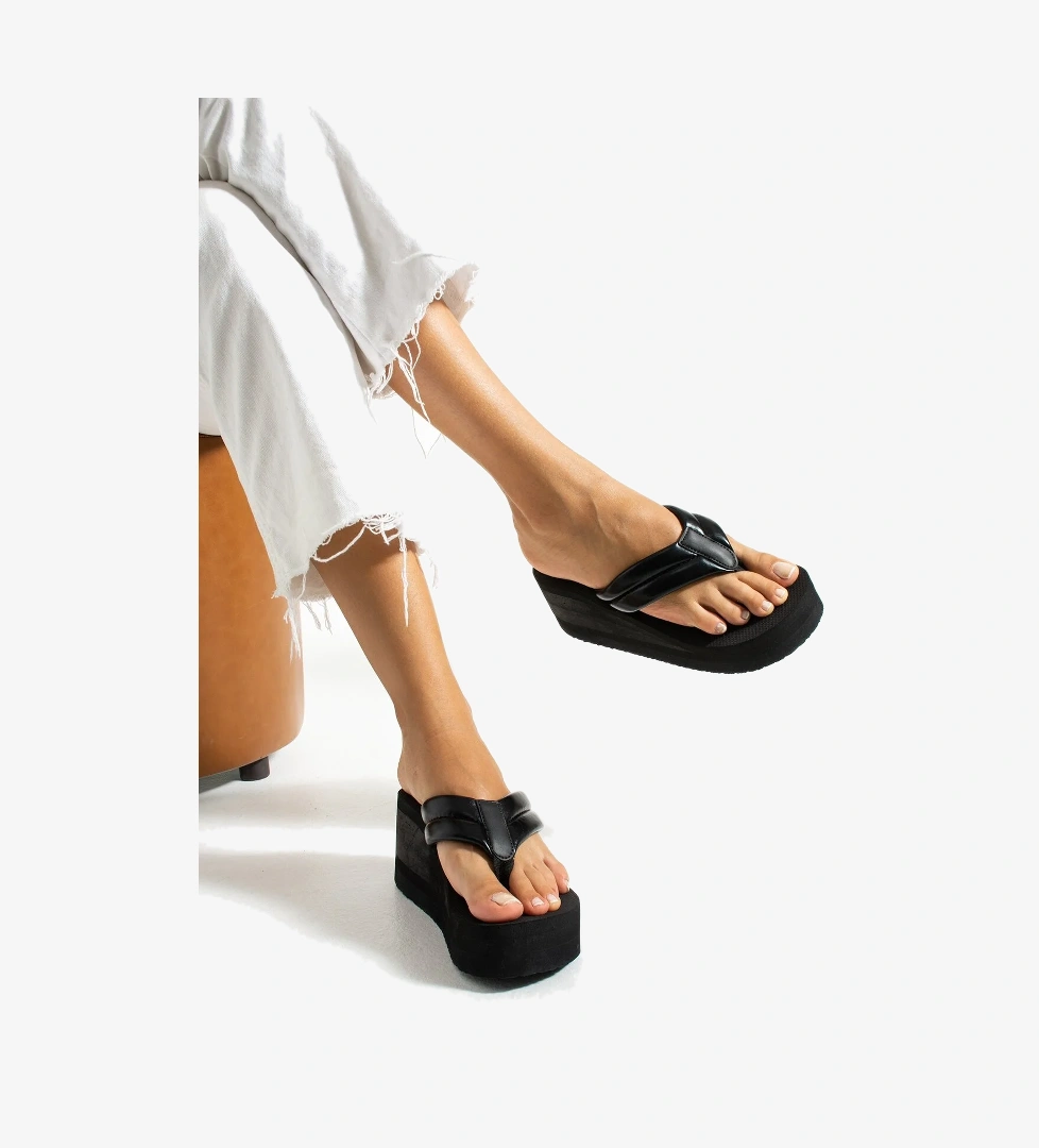 Khayt Nora Yüksek Topuk Parmak Arası Kadın Plaj Terlik model görseli