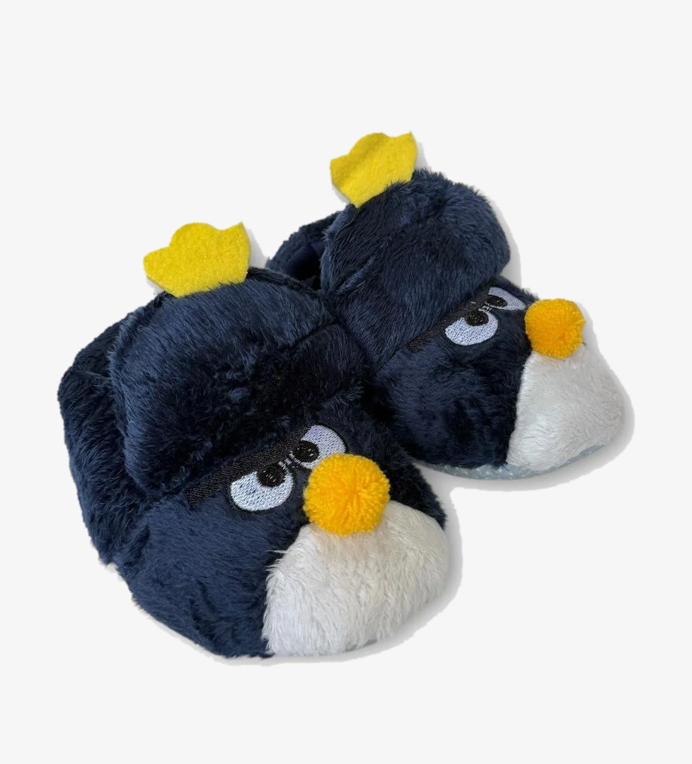 Çocuk Kızgın Ördek Figürlü Unisex Panduf LACİVERT