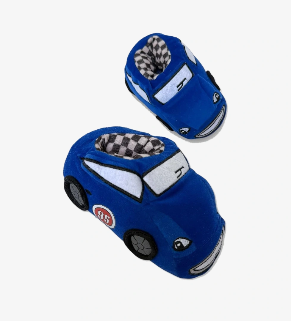 Liger Çocuk Figürlü Panduf Ev Pandufu Ayakkabısı Botu Kreş Okul Mavi̇ model görseli