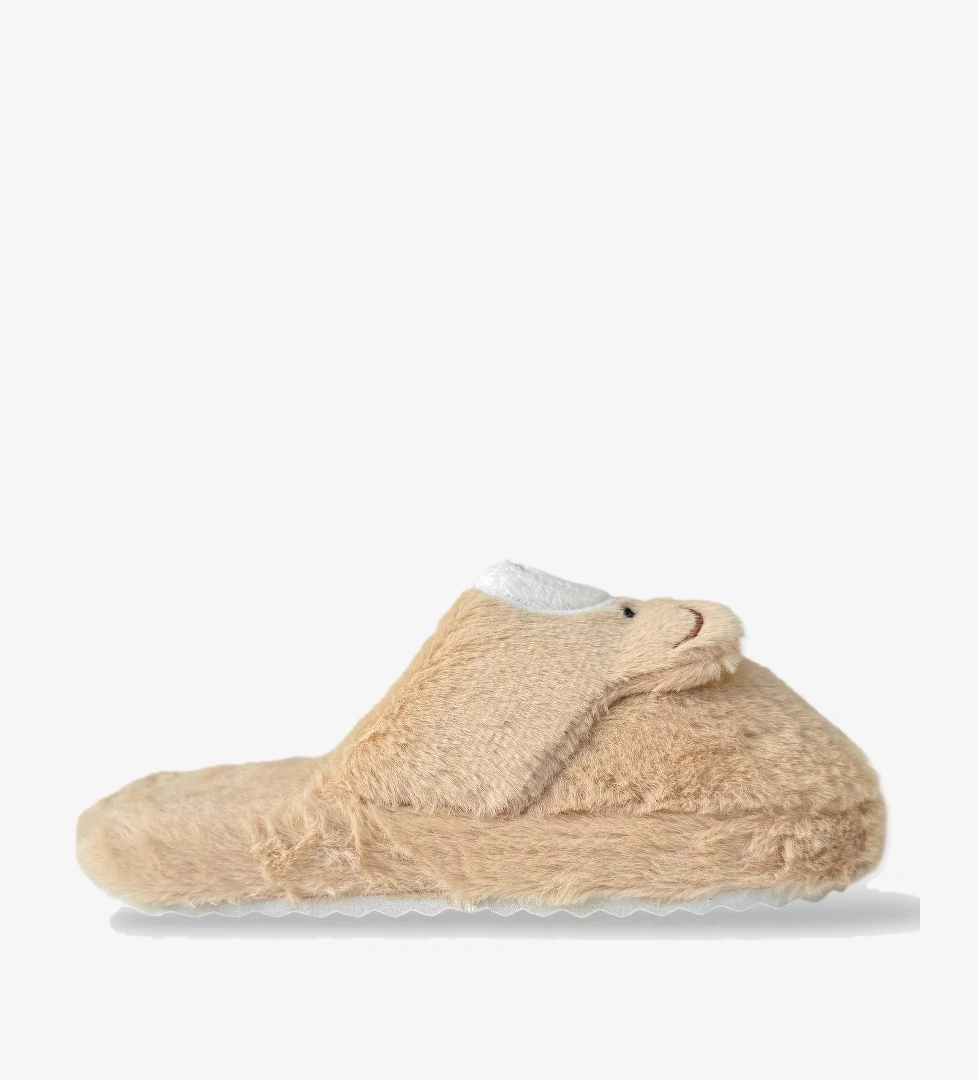 Kadın Kışlık Sevimli Panda Figürlü Kaydırmaz Taban Ev Terliği Panduf KAHVERENGİ