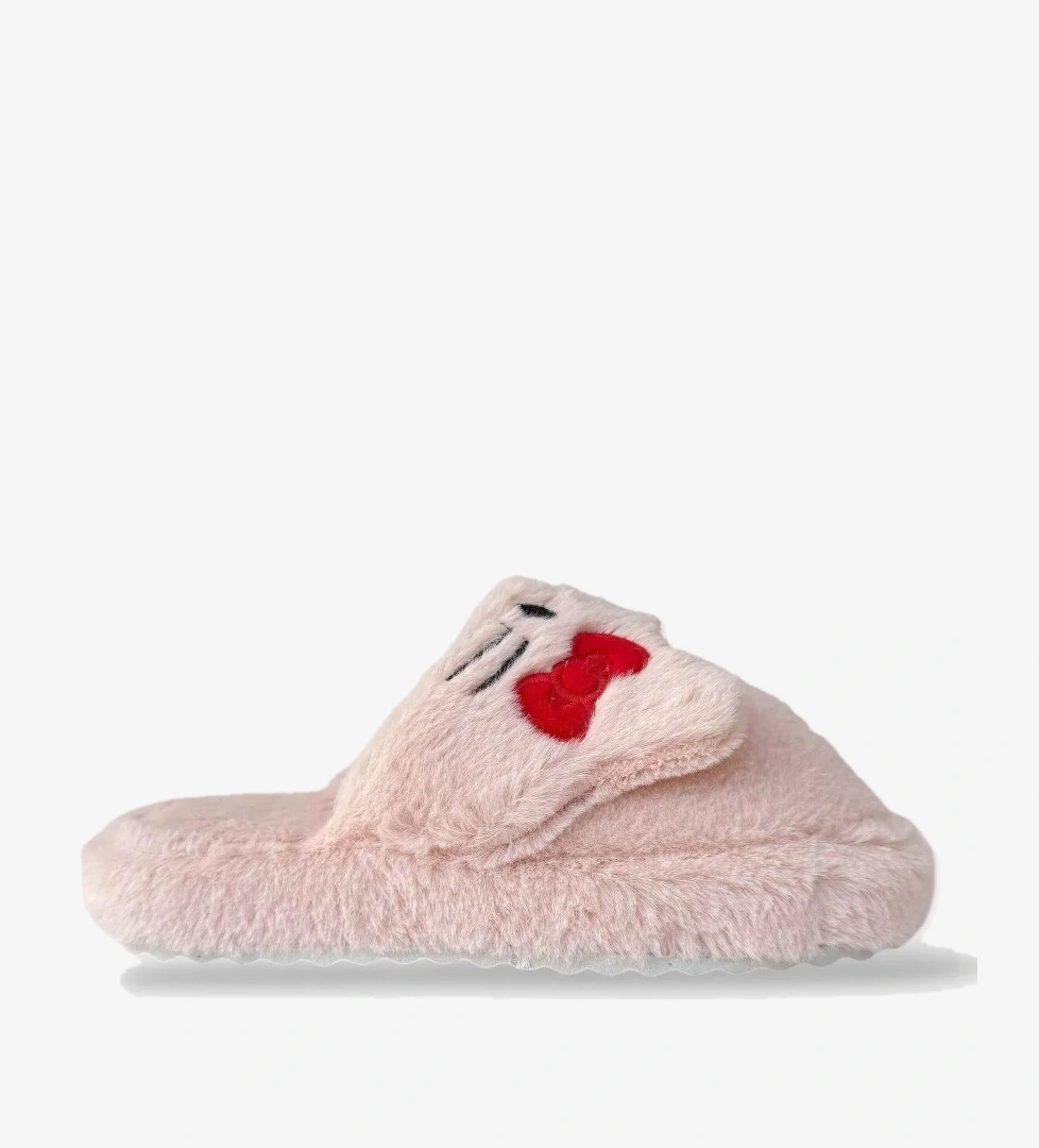 Liger Kışlık Kadın Hellokitty Figürlü Kaydırmaz Taban Ev Ayakkabısı Panduf model görseli