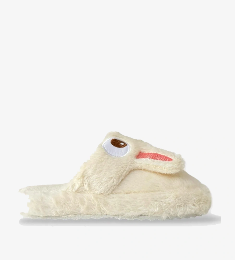 Kadın KışlıkTavşan Figürlü Kaydırmaz Taban Ev Terliği Panduf BEYAZ