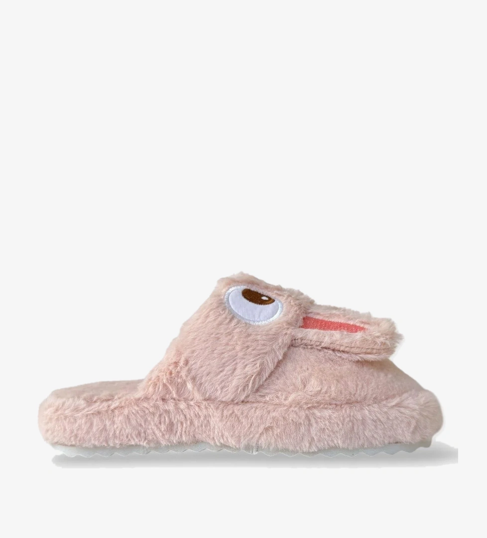 Kadın KışlıkTavşan Figürlü Kaydırmaz Taban Ev Terliği Panduf PUDRA