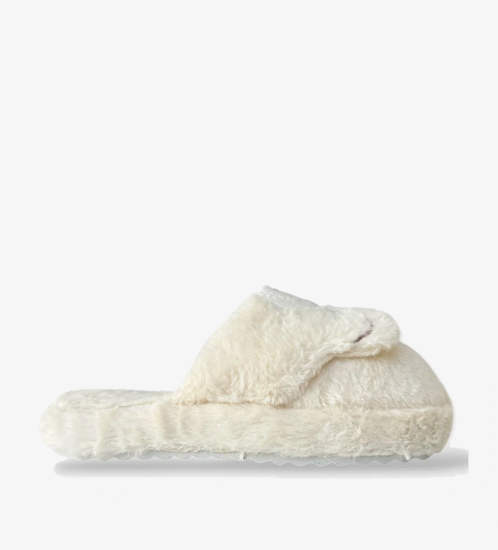 Kadın Kışlık Sevimli Panda Figürlü Kaydırmaz Taban Ev Terliği Panduf BEYAZ