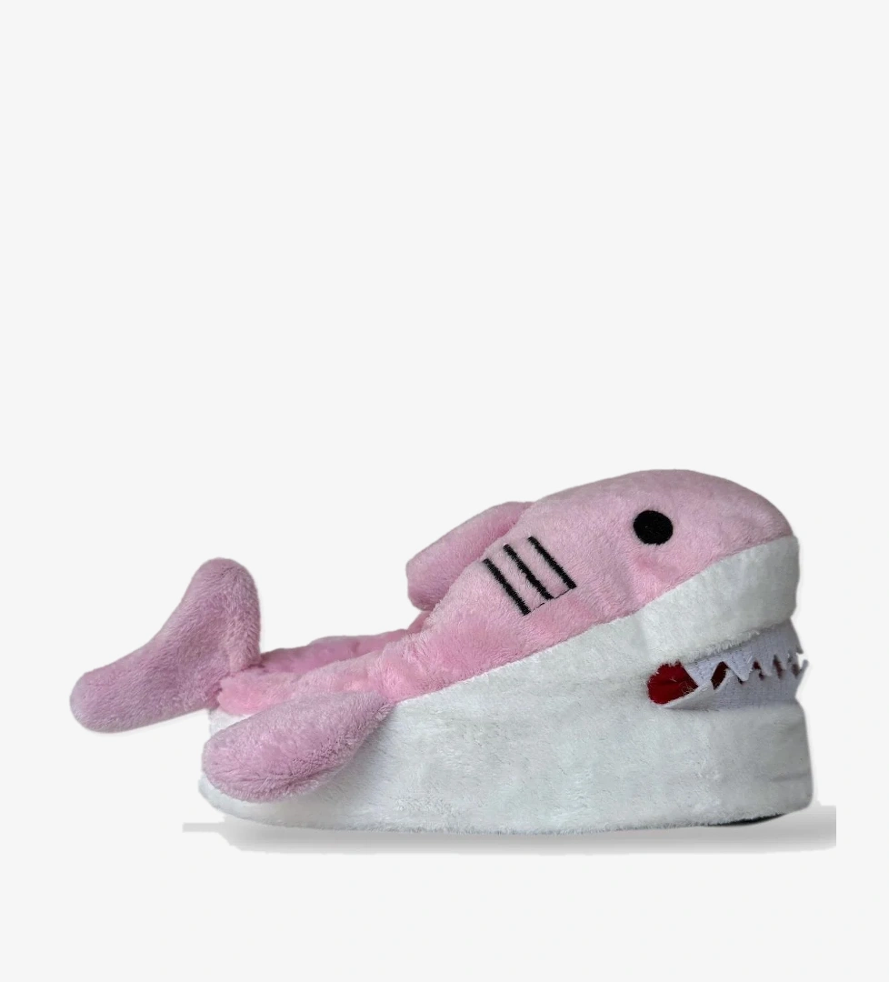 Kadın Köpek Balığı Figürlü Panduf PEMBE