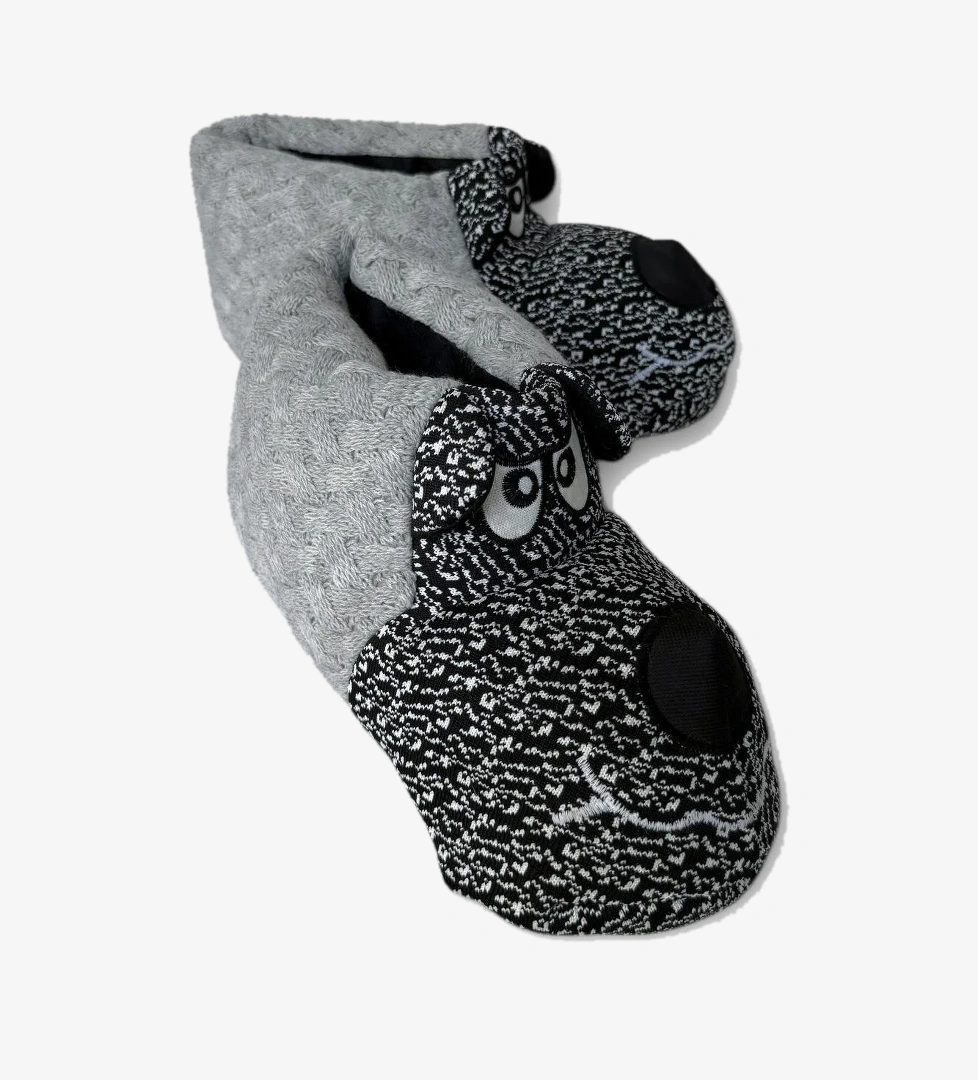 Liger Erkek Örgülü Panduf Ev Botu Gri̇ Si̇yah model görseli